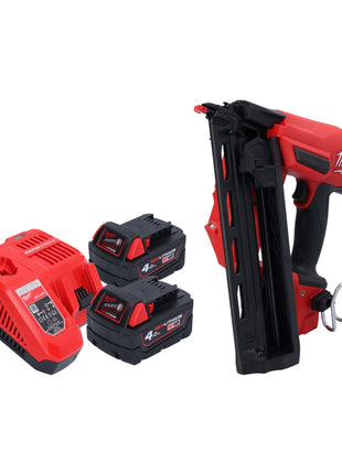 Cloueur à batterie Milwaukee M18 FN16GA-402 18 V 32 - 64 mm sans balais + 2x batteries 4,0 Ah + chargeur