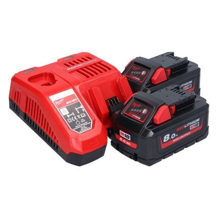 Milwaukee M18 FN16GA-802 Gwoździarka akumulatorowa 18 V 32 - 64 mm bezszczotkowa + 2x akumulator 8,0 Ah + ładowarka