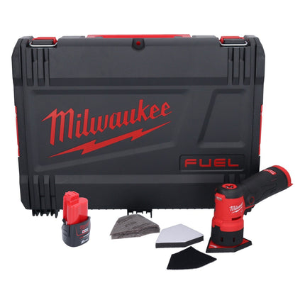 Milwaukee M12 FDSS-201X akumulatorowa szlifierka punktowa 12 V 88,8 x 63,5 mm bezszczotkowa + 1x akumulator 2,0 Ah + skrzynka HD - bez ładowarki