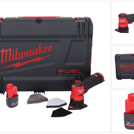 Milwaukee M12 FDSS-251X akumulatorowa szlifierka punktowa 12 V 88,8 x 63,5 mm bezszczotkowa + 1x akumulator 2,5 Ah + skrzynka HD - bez ładowarki