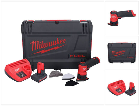 Milwaukee M12 FDSS-501X Akku Punktschleifer 12 V 88,8 x 63,5 mm Brushless + 1x Akku 5,0 Ah + Ladegerät + HD-Box