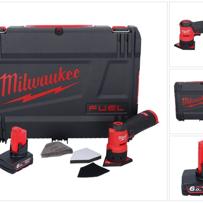 Milwaukee M12 FDSS-601X akumulatorowa szlifierka punktowa 12 V 88,8 x 63,5 mm bezszczotkowa + 1x akumulator 6,0 Ah + skrzynka HD - bez ładowarki