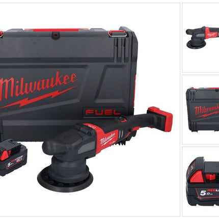 Milwaukee M18 FROP21-501X Akumulatorowa polerka mimośrodowa 18 V 150 mm bezszczotkowa + 1x akumulator 5,0 Ah + skrzynka HD - bez ładowarki