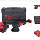 Milwaukee M18 FROP21-502X Akumulatorowa polerka mimośrodowa 18 V 150 mm ( 4933478837 ) Bezszczotkowa + 2x akumulator 5,0 Ah + ładowarka + pudełko HD