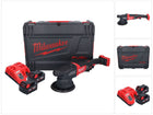 Pulidora excéntrica a batería Milwaukee M18 FROP21-502X 18 V 150 mm (4933478837) sin escobillas + 2x batería 5,0 Ah + cargador + caja HD