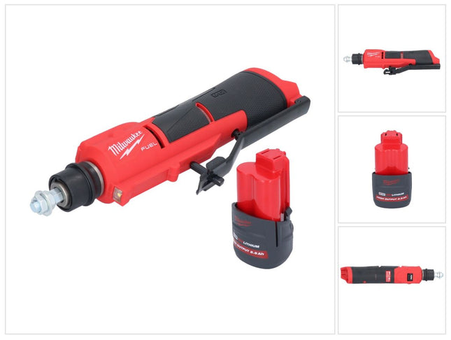 Milwaukee M12 FTB-251 akumulatorowa frezarka do opon 12 V 7/16" Hex bezszczotkowa + 1x akumulator 2,5 Ah - bez ładowarki