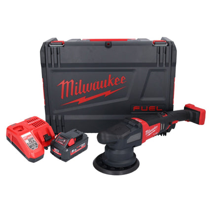 Milwaukee M18 FROP21-551X Akumulatorowa polerka mimośrodowa 18 V 150 mm bezszczotkowa + 1x akumulator 5,5 Ah + ładowarka + pudełko HD