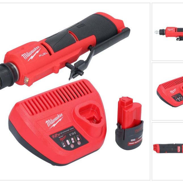 Milwaukee M12 FTB-251 Akumulatorowy skrobak do opon 12 V 7/16" Hex Bezszczotkowy + 1x akumulator 2,5 Ah + ładowarka