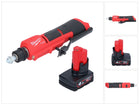 Milwaukee M12 FTB-401 Gommeuse de pneus sans fil 12 V 7/16'' Hex Brushless +1x batterie 4,0 Ah - sans chargeur