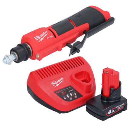 Milwaukee M12 FTB-401 akumulatorowa frezarka do opon 12 V 7/16" Hex bezszczotkowa + 1x akumulator 4,0 Ah + ładowarka