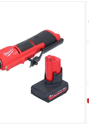 Milwaukee M12 FTB-501 desbastadora de neumáticos a batería 12 V 7/16" Hex Brushless + 1x batería 5.0 Ah - sin cargador