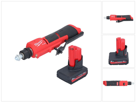 Milwaukee M12 FTB-501 akumulatorowa frezarka do opon 12 V 7/16" Hex bezszczotkowa + 1x akumulator 5,0 Ah - bez ładowarki