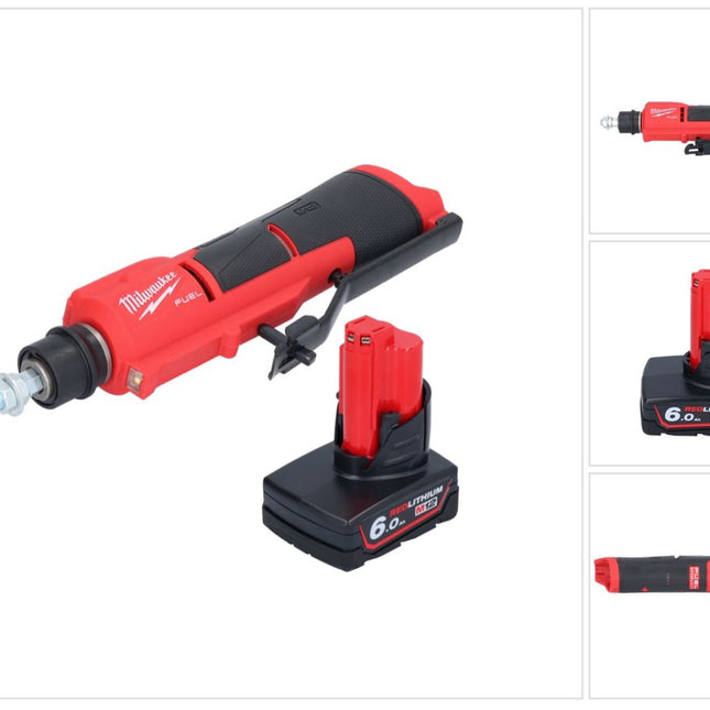 Milwaukee M12 FTB-601 akumulatorowa frezarka do opon 12 V 7/16" Hex bezszczotkowa + 1x akumulator 6,0 Ah - bez ładowarki
