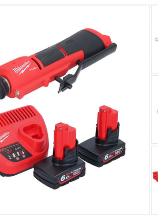 Milwaukee M12 FTB-602 Akumulatorowa frezarka do opon 12 V 7/16" Hex bezszczotkowa + 2x akumulator + ładowarka