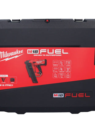 Milwaukee M18 FFN21-402C Gwoździarka akumulatorowa 18 V 50 - 90 mm bezszczotkowa + 2x akumulator 4,0 Ah + ładowarka + walizka