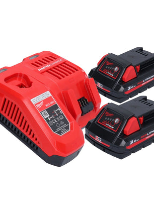 Meuleuse droite à batterie Milwaukee M18 FDGROVPDB-302X 18 V brushless + 2x batteries 3,0 Ah + chargeur + boîtier HD