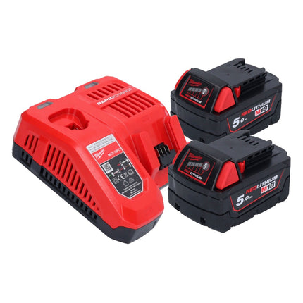 Milwaukee M18 FDGROVPDB-502X Akumulatorowa szlifierka prosta 18 V bezszczotkowa + 2x akumulator 5,0 Ah + ładowarka + pudełko HD