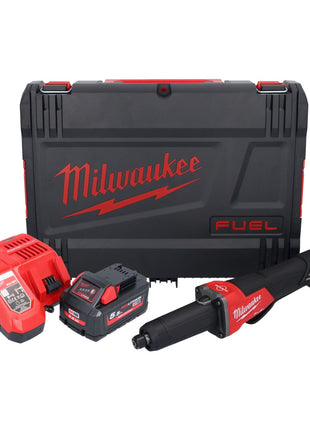 Milwaukee M18 FDGROVPDB-551X Akku Geradschleifer 18 V Brushless + 1x Akku 5,5 Ah + Ladegerät + HD Box