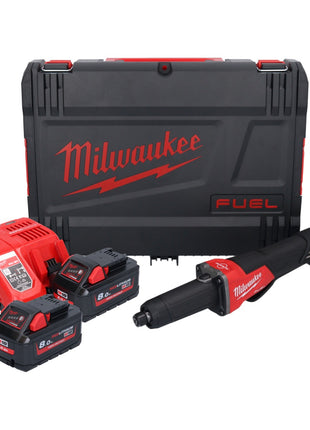 Milwaukee M18 FDGROVPDB-802X Akumulatorowa szlifierka prosta 18 V bezszczotkowa + 2x akumulator 8,0 Ah + ładowarka + pudełko HD