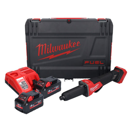 Milwaukee M18 FDGROVPDB-802X Akumulatorowa szlifierka prosta 18 V bezszczotkowa + 2x akumulator 8,0 Ah + ładowarka + pudełko HD