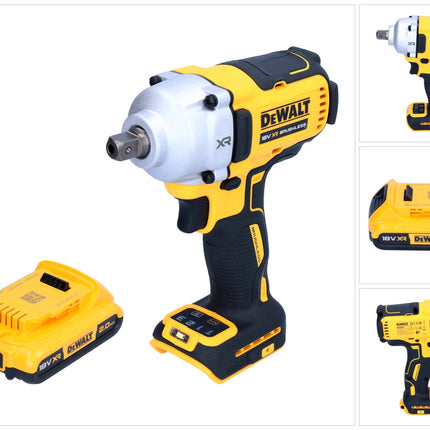 Akumulatorowy klucz udarowy DeWalt DCF 892 N 18 V 812 Nm 1/2" bezszczotkowy + 1x akumulator 2,0 Ah - bez ładowarki