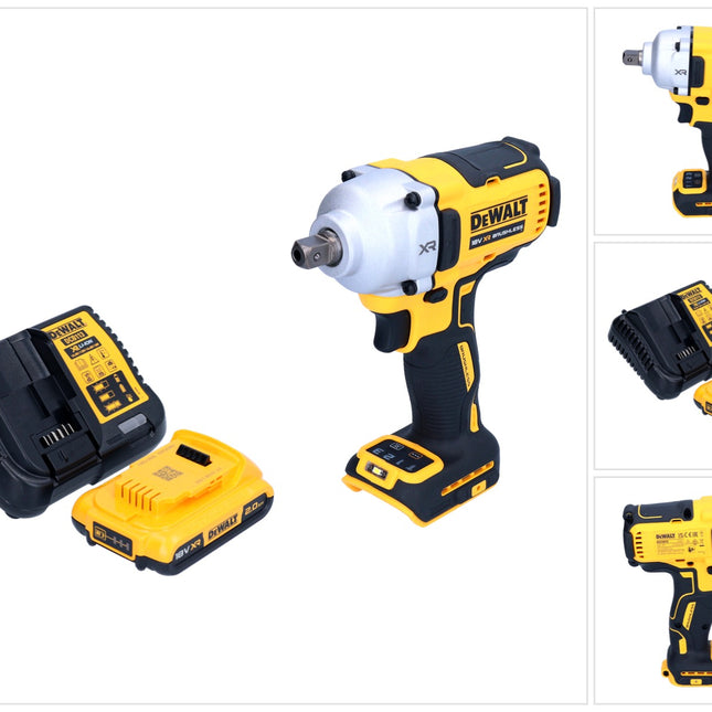 Akumulatorowy klucz udarowy DeWalt DCF 892 D1 18 V 812 Nm 1/2" bezszczotkowy + 1x akumulator 2,0 Ah + ładowarka