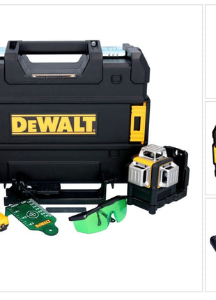 Dewalt DCE 089 D1G Akku Multilinienlaser 12 V 3x 360° grün + 1x Akku 2,0 Ah + Ladegerät + TSTAK