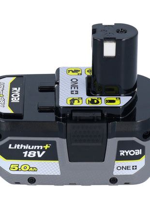 RYOBI RB18L50 Batterie 18 V 5,0 Ah / 5000 mAh Li-Ion ( 5133002433 ) avec affichage du niveau de charge