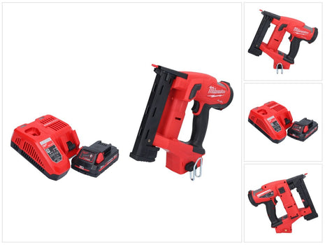 Milwaukee M18 FNCS18GS-301X Akku Tacker 18 V 9,5 - 38 mm Brushless + 1x Akku 3,0 Ah + Ladegerät + HD Box