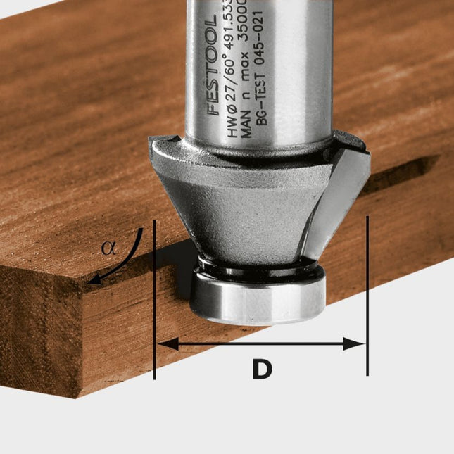 Festool HW 30°-OFK 500 frez do ukosowania 27 mm 30° ( 490091 ) do frezarki górnowrzecionowej OFK 500