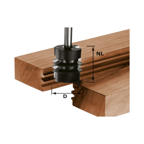 Festool HW S8 D34/NL32 cortador de pegamento 34 x 32 x 62 x 8 mm (491034) para fresadora OF 900, OF 1000, OF 1010, OF 1010 R, OF 1400, OF 2000, OF 2200