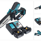 Makita DUC 150 RF201 Akumulatorowa pilarka łańcuchowa 18 V 15 cm bezszczotkowa + 2x akumulator 3,0 Ah + ładowarka