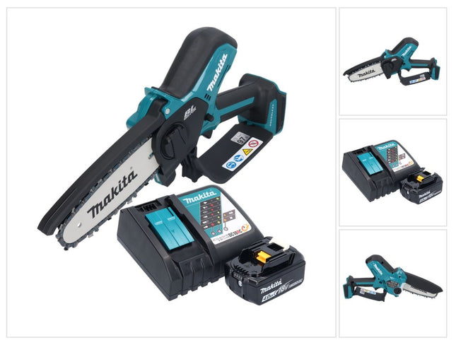 Makita DUC 150 RM01 Akumulatorowa pilarka łańcuchowa 18 V 15 cm bezszczotkowa + 1x akumulator 4,0 Ah + ładowarka