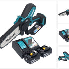 Makita DUC 150 RM201 Akumulatorowa pilarka łańcuchowa 18 V 15 cm bezszczotkowa + 2x akumulator 4,0 Ah + ładowarka