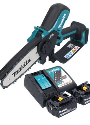 Makita DUC 150 RM201 Akku Kettensäge 18 V 15 cm Brushless + 2x Akku 4,0 Ah + Ladegerät