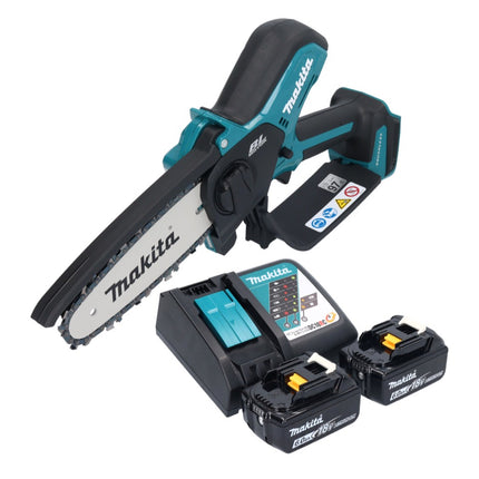 Makita DUC 150 RG201 Akumulatorowa pilarka łańcuchowa 18 V 15 cm bezszczotkowa + 2x akumulator 6,0 Ah + ładowarka