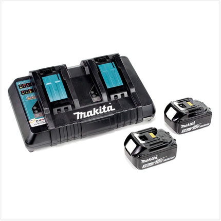 Makita DUC 252 PF2 Akku Kettensäge 36V ( 2x18V ) 25 cm + 2x 3,0 Ah Akku + Doppelladegerät - Toolbrothers