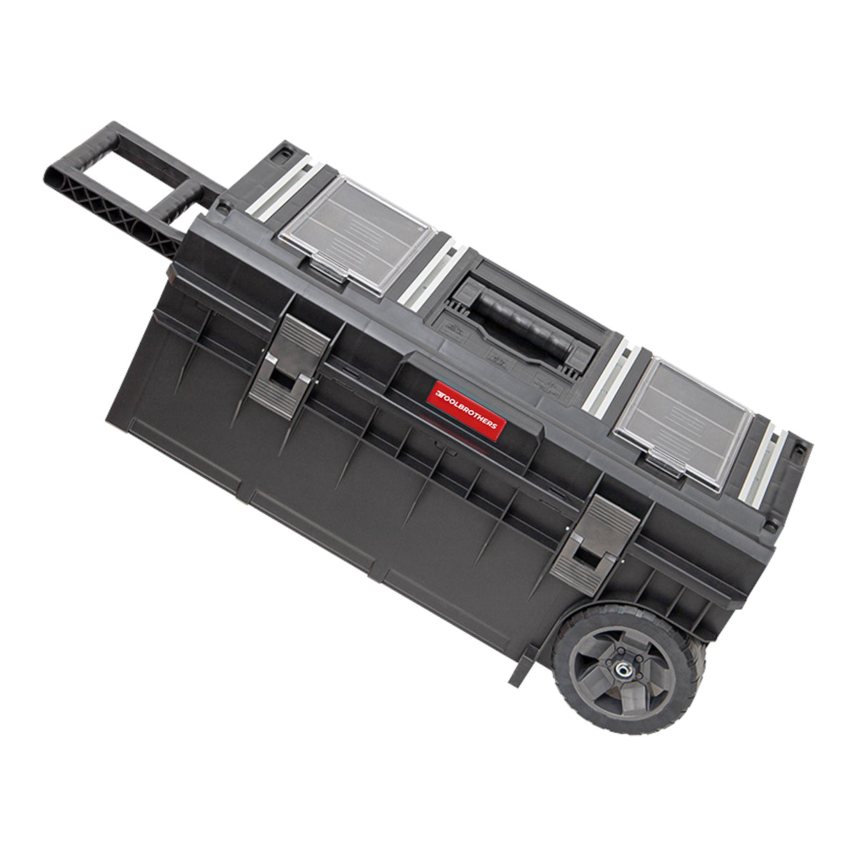 Wózek narzędziowy Toolbrothers RHINO XXl ECO Longer Work+ 50 l IP66 z kołami na metalowej osi i podwójnym uchwytem teleskopowym