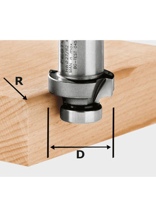 Festool HW R3-OFK 500 fresa para redondear 27 x 3,0 mm (490093) para redondear bordes de plástico o madera maciza