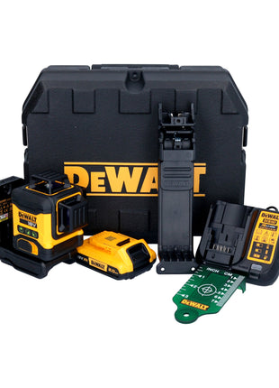 DeWalt DCLE 34031 D1 Akumulatorowy laser liniowy 18 V 3x 360° zielony + 1x akumulator 2,0 Ah + ładowarka + walizka