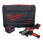 Milwaukee M18 FSAGF125XPDB-501X Akku Flachkopf Winkelschleifer 18 V 125 mm Brushless + 1x Akku 5,0 Ah + HD Box - ohne Ladegerät