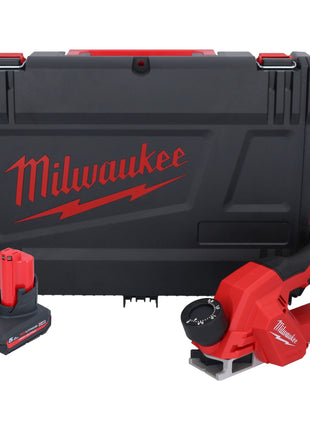 Cepilladora de batería Milwaukee M12 BLP-501X 12 V 51 mm sin escobillas + 1x batería 5,0 Ah + caja HD - sin cargador