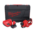 Cepilladora de batería Milwaukee M12 BLP-601X 12 V 51 mm sin escobillas + 1x batería 6,0 Ah + cargador + caja HD