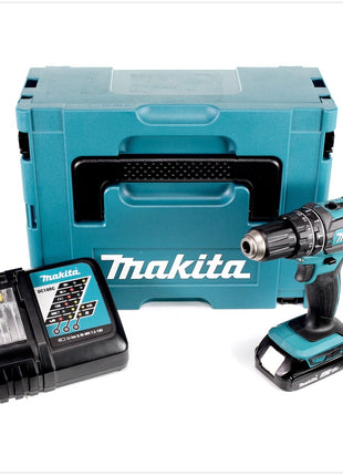 Makita DHP 482 RA1J Akku Schlagbohrschrauber 18 V 62 Nm + 1x Akku 2,0 Ah + Ladegerät + Makpac - Toolbrothers