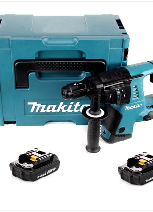 Makita DHR 264 AJ Akku Bohrhammer 36 V ( 2x 18 V ) 3,0 J SDS Plus  + 2x Akku 2,0 Ah + Makpac - ohne Ladegerät - Toolbrothers