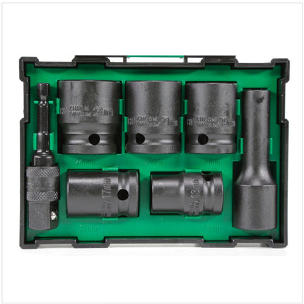 Hitachi Kraftnuss Box Steckschlüsselsatz 7 - teilig 1/2" Vierkant 1/4" Sechskant ( 40030025 ) - Toolbrothers