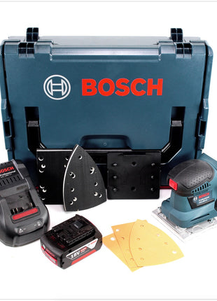 Bosch GSS 18V-10 Akku Schwingschleifer 18V + 1x Akku 4,0Ah + Ladegerät + L-Boxx - Toolbrothers