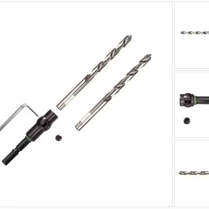Festool HSS D 8,0/75 CE/M-Set Spiralbohrer ( 495308 ) für Festool Akku-Bohrschrauber und Akku-Schlagbohrschrauber mit FastFix Aufnahme und Werkzeugfutter WH-CE CENTROTEC