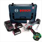 Bosch GWS 18 V-125 SC Professional 125 mm Akku Winkelschleifer in L-Boxx mit GCY 30-4 Connectivity Modul und 2x 6,3 Ah EneRacer Akku und Ladegerät - Toolbrothers