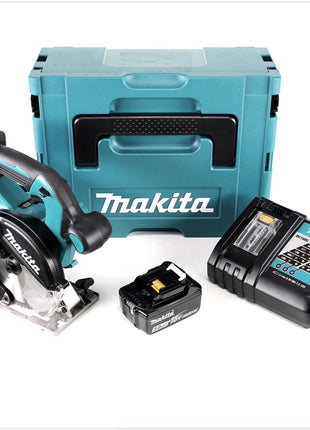 Makita DCS 551 RT1J Akku Metall Handkreissäge 18 V Brushless 150 x 20 mm im Makpac mit Schutzbrille und 1x BL1850 5,0 Ah Akku und Ladegerät - Toolbrothers